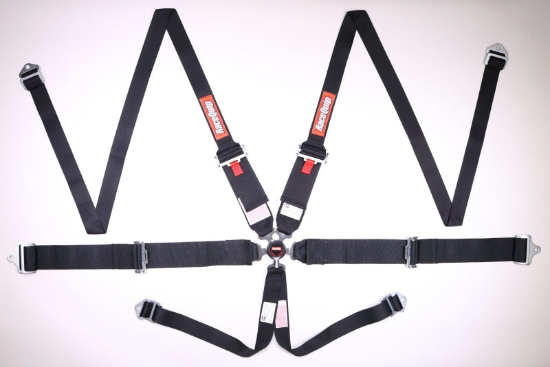 6pt Harness Camlock HNR Black SFI