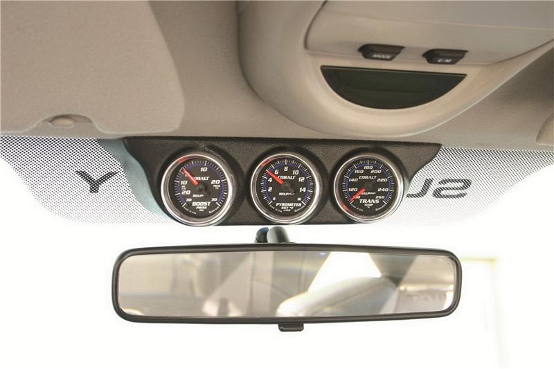 Autometer 99-07 Ford Super Duty / 03-07 Dodge Ram Black Triple Overhead Console Pod