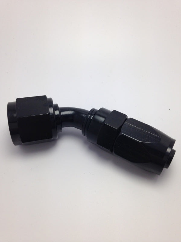 Hose Fitting #10 45 Deg. to #8 Hose Black