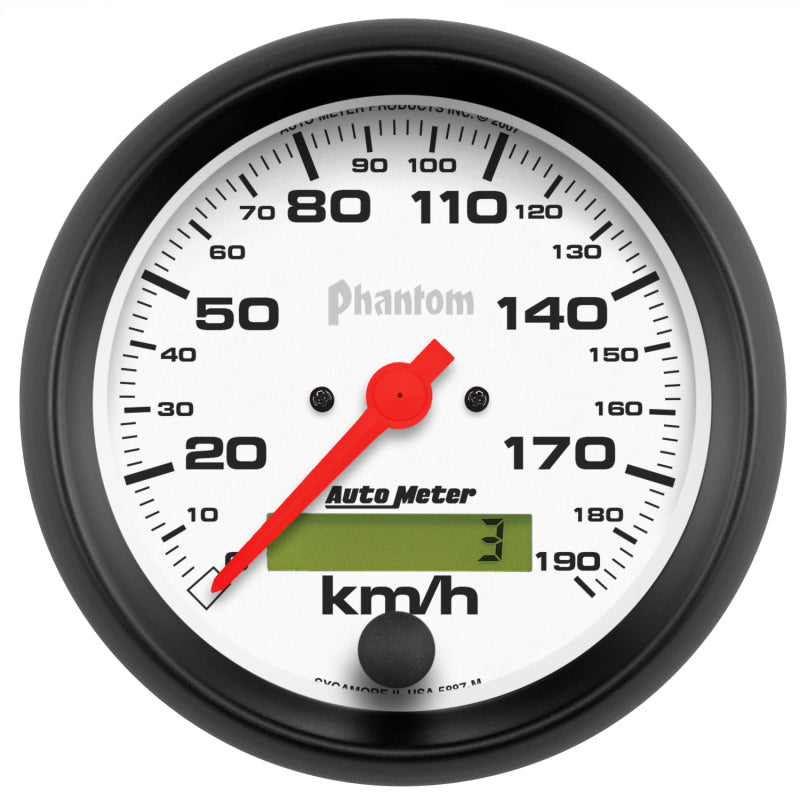 3-3/8 Phantom Speedo - Metric 190KPH