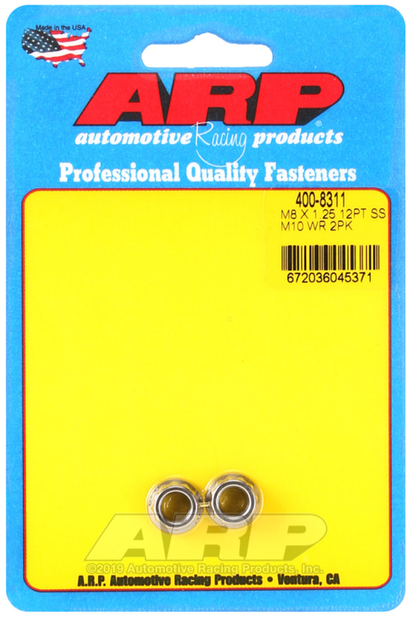 8mm x 1.25 12pt SS Nut Kit 2pk