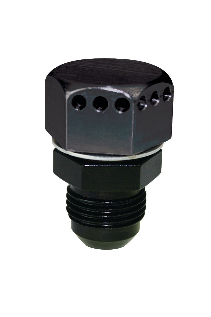 Positive Seal Vented Fitting 8an - Black
