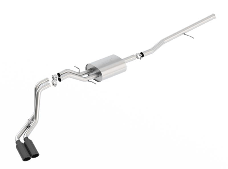 Borla S-Type Cat-Back 14-15 Sierra 1500 Std Bed/CC Short Bed 143.5in WB Side Exit Exhaust Black Tips