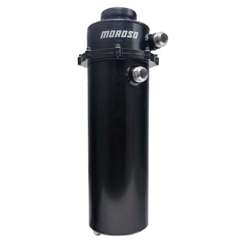Moroso 2 Piece 6in Dia 20in Tall 8qt Dry Sump Tank - Black