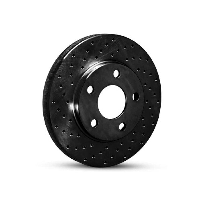 R1 08-22 Audi Q5 (Excl Hybrid) Rear Right Drilled Black Brake Rotor