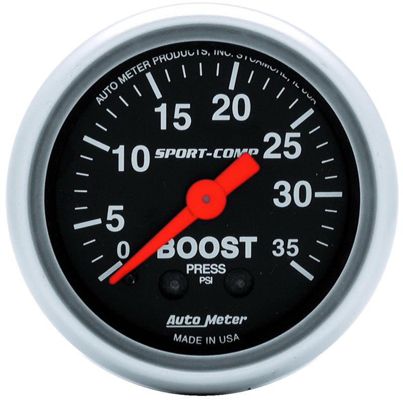 2-1/16in Sport Comp 0-35 Boost Gauge