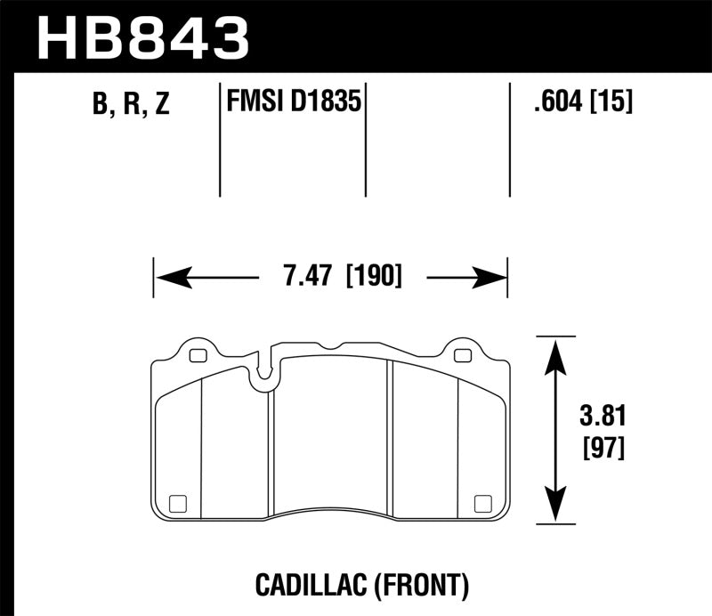 Brake Pad PC Cadillac CTS Front