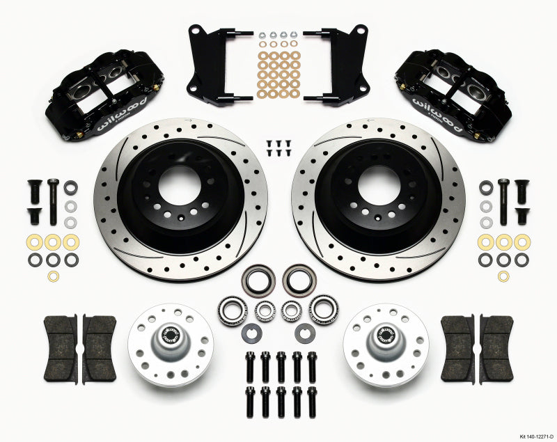 Front Disc Brake Kit Blk 67-72 Camaro Nova 12.88