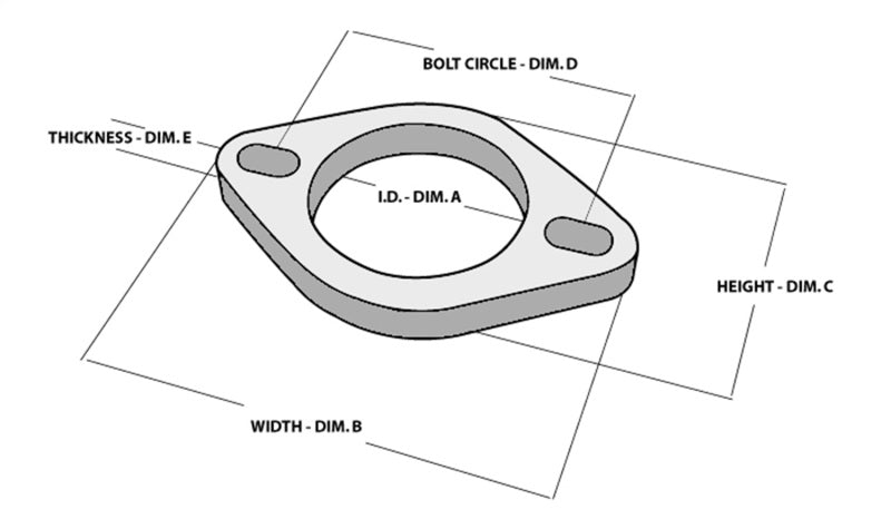 2-bolt Stainless Steel F lange (4in I.D.) Each