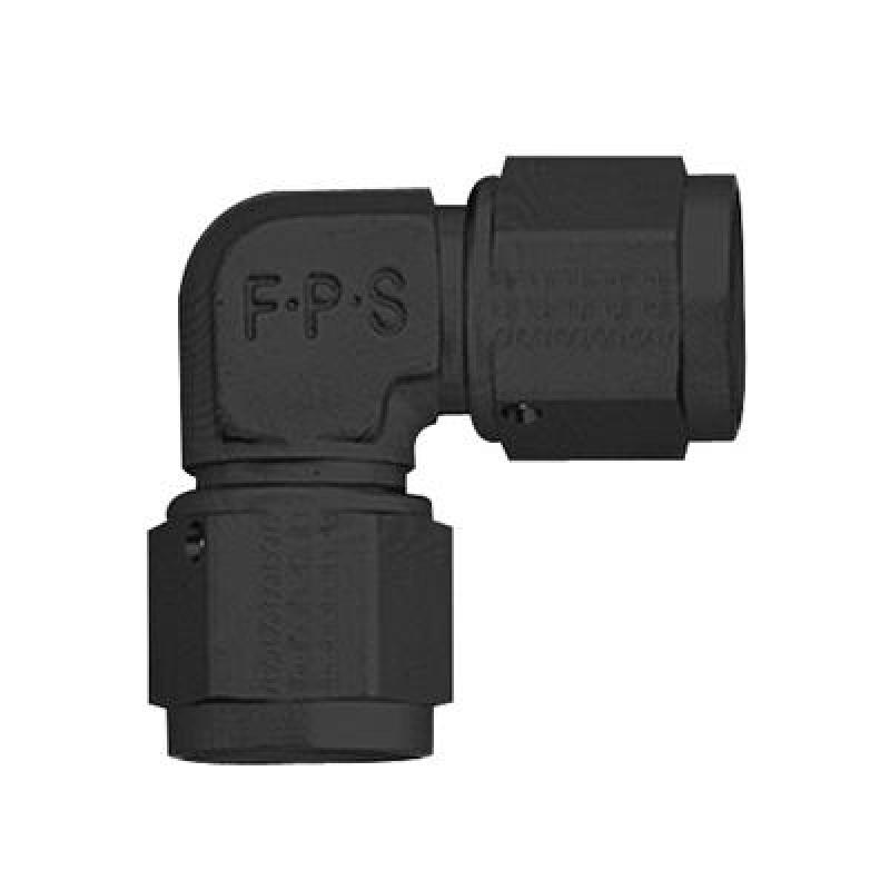 4an Female 90-Degree Coupler Fitting Black