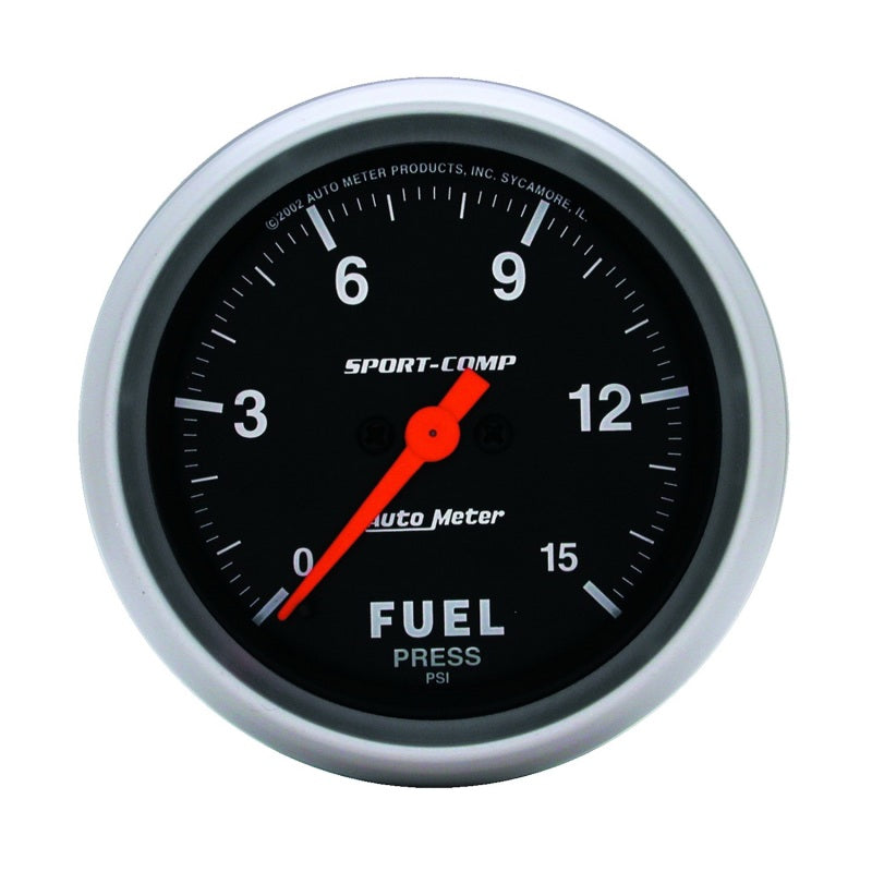Sport Comp 2-5/8in Fuel 0-15 PSI Elec.