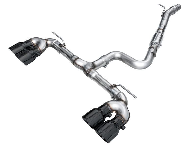 VW MK8 Golf R Exhaust Quad Black Tips