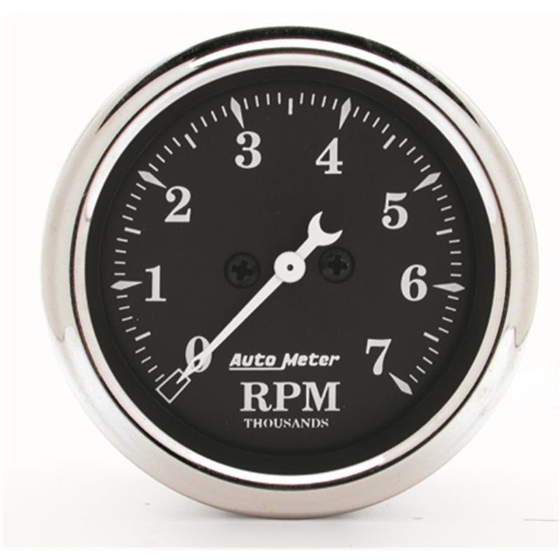 Gauge Tachometer 2 1/16i n 7k RPM In-Dash Black B