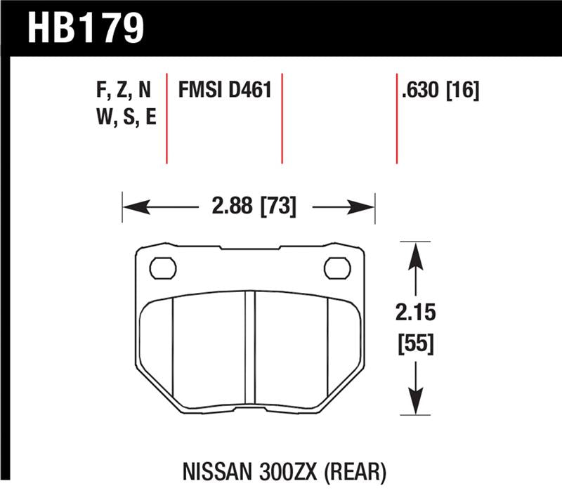 Hawk 06-07 WRX Performance Ceramic Street Rear Brake Pads