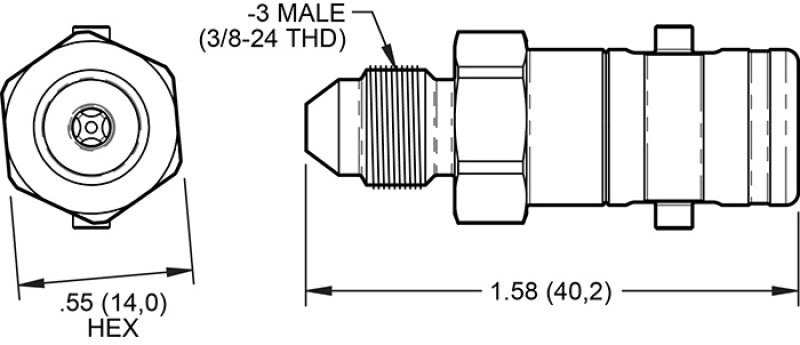 Brake Quick Disconnect Male -3AN Male inlet