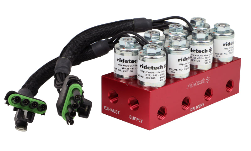 Air Valve Block RidePro 4-Way with 1/4in NPT