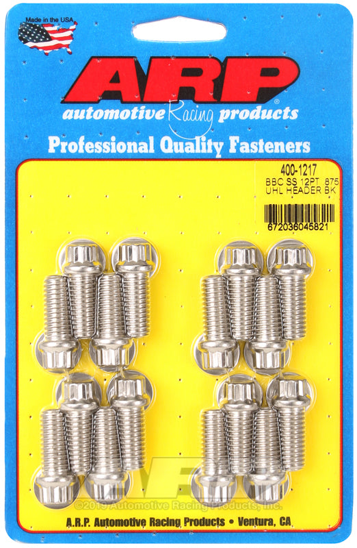 Header Bolt Kit - 12pt. 3/8 x .875 UHL (16)