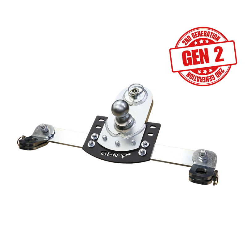 Gen-Y 20-24 GM Short/Long Bed GoosePuck II 5in Offset Ball Puck Mount 25K TW w/Safety Chain Anchors