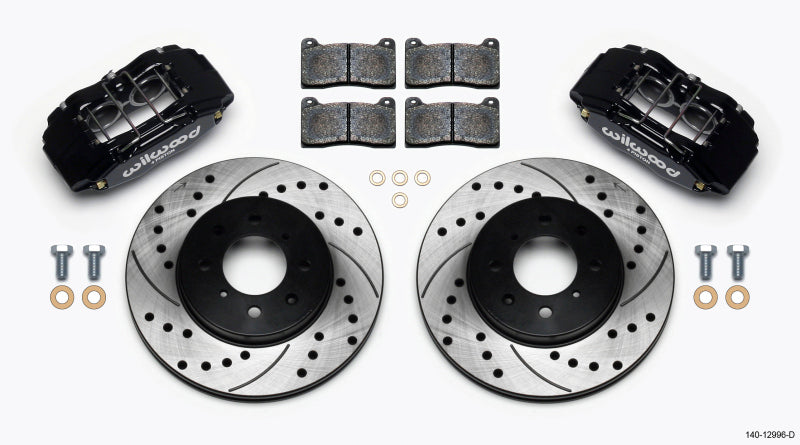 Brake Kit Front Honda/Acura Blk Drilled