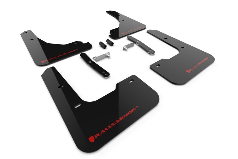 Rally Armor 24-26 Hyundai Elantra Black Mud Flap Red Logo