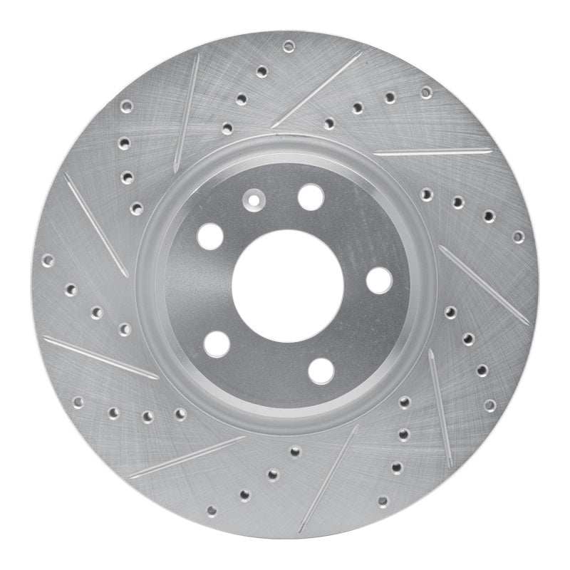 R1 11-17 Audi Q5 (Mexico) Front Left Drilled & Slotted Silver Brake Rotor