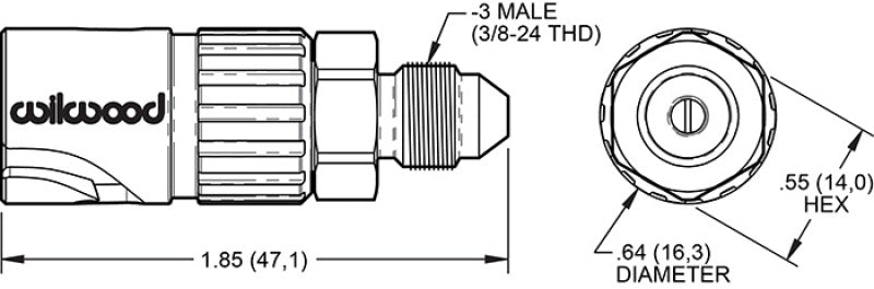 Brake Quick Disconnect Female -3AN Male inlet