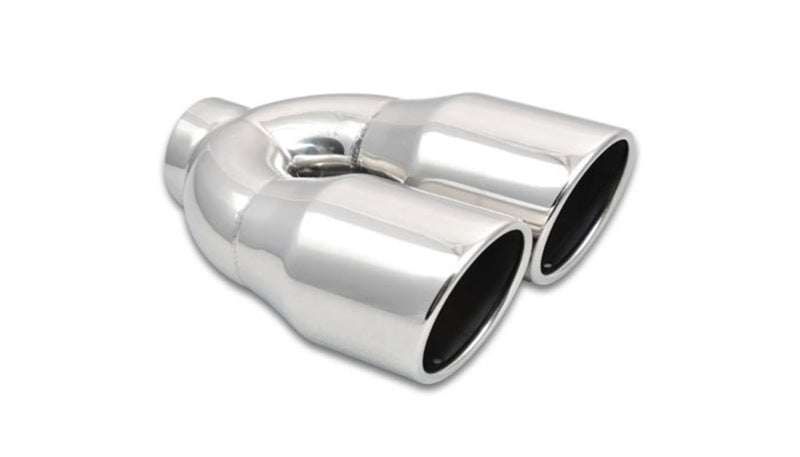 Dual 3.5in Round Stainless Steel Tips
