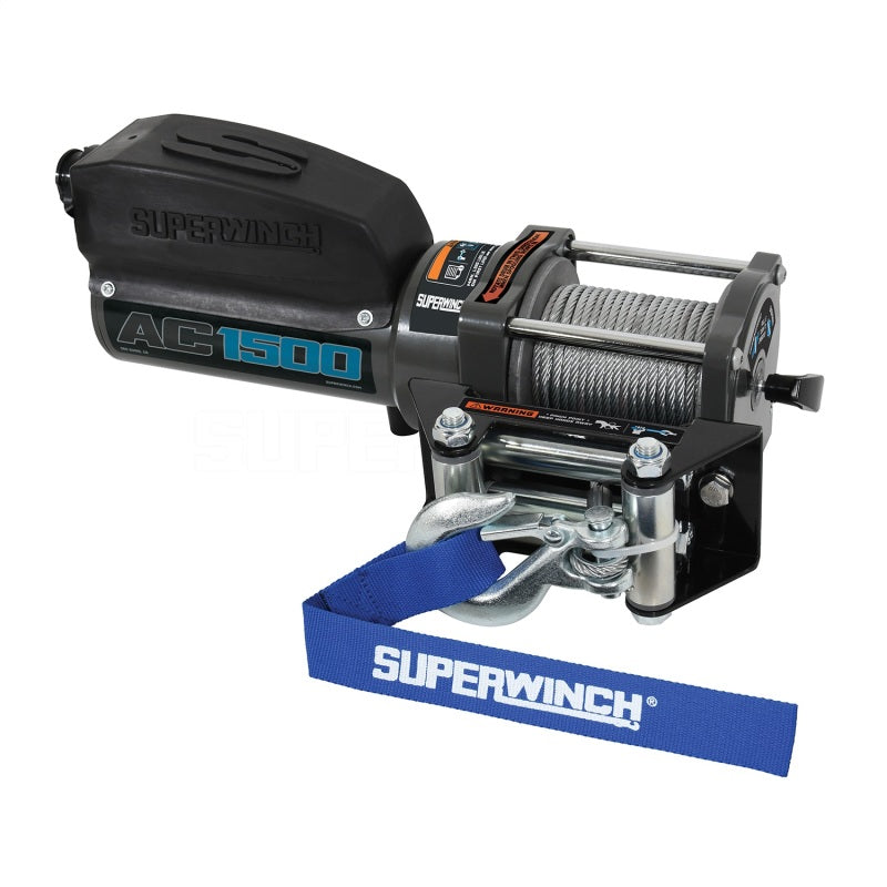 1500lb Winch 1.1HP 120V 1/8in x 35ft Wire Rope