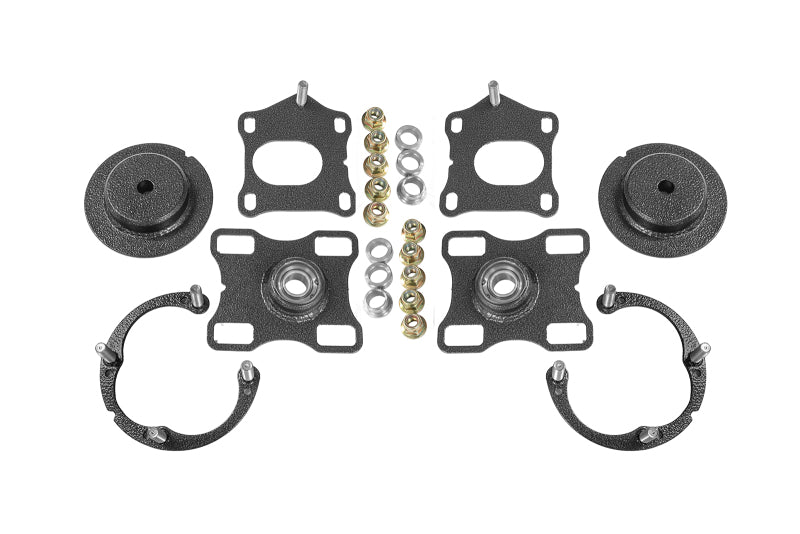 BMR 11- 14 Ford Mustang / Shelby GT500 Caster Camber Plates - Black Hammertone