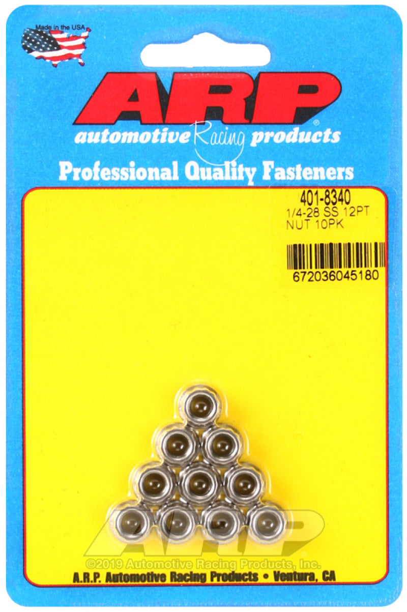 1/4-20 SS 12pt Nut Kit (10pk)