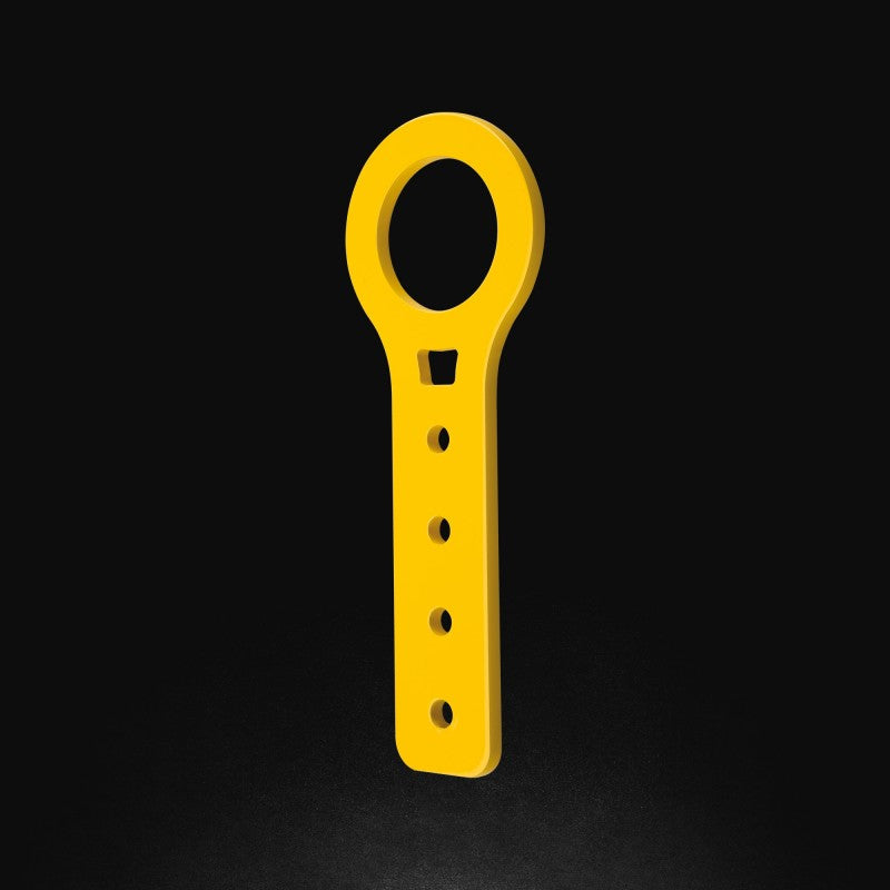 Tow Hook Aluminum 6mm Thick FIA Yellow