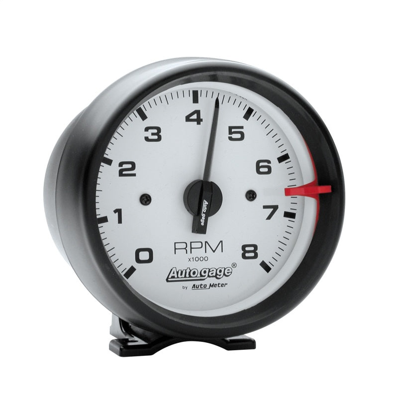 3-3/4in White Face Tach- Black Cup