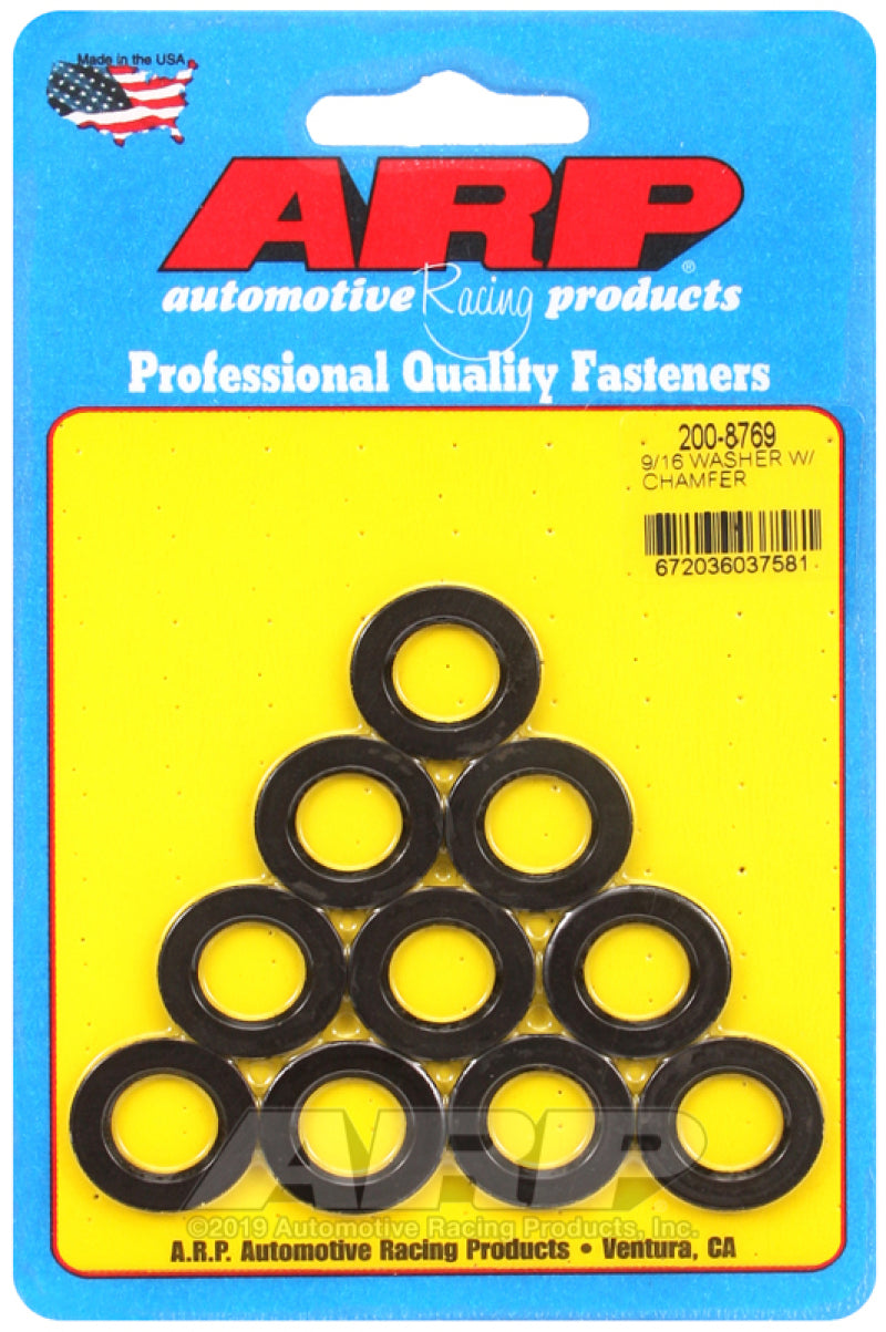 Black Washers - 9/16 ID x 1.00 OD Chamfer (10)