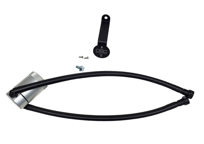 J&L 20-26 Chevy Silverado/GMC Sierra 2500/3500 6.6L Drivers Side Oil Separator 3.0 - Clear Anodi