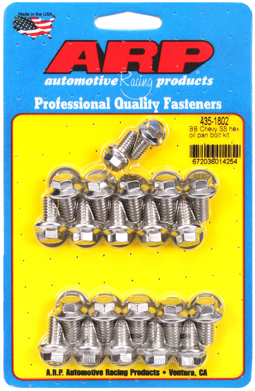 BBC S/S Oil Pan Bolt Kit 6pt.