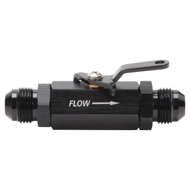 Shutoff Valve 8an Male Black Finish