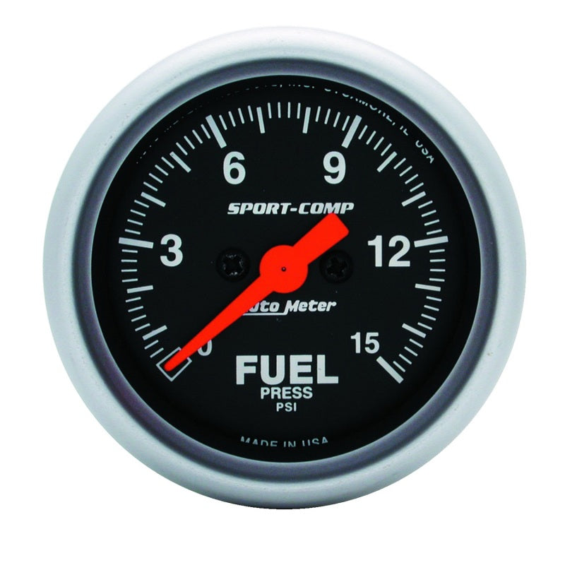Sport Comp 2 1/16in Fuel 0-15 PSI Elec.