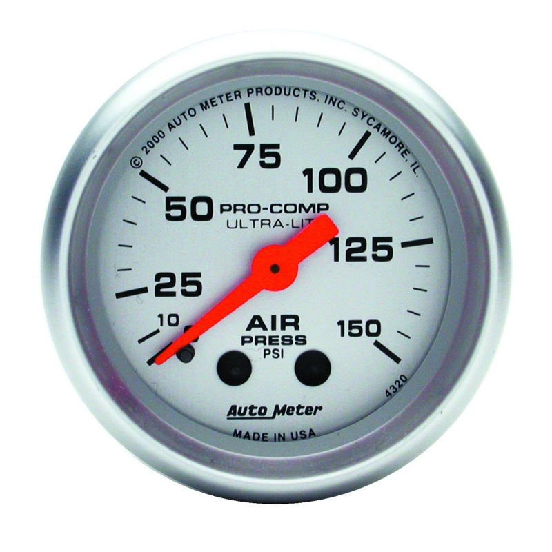 2-1/16in U/L Air Press. Gauge 0-150psi