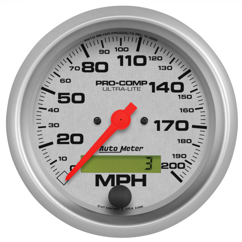 3-3/8in U/L Electric Speedo 0-200MPH