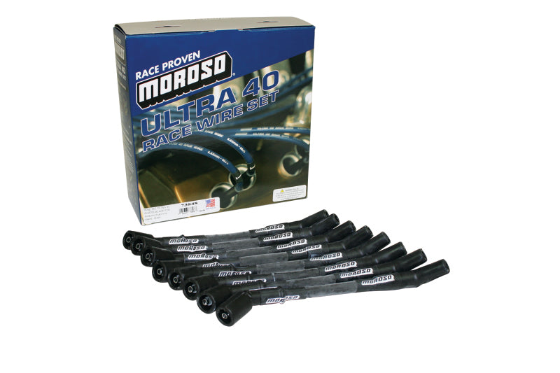 Ultra 40 Plug Wire Set Black w/Sleeves