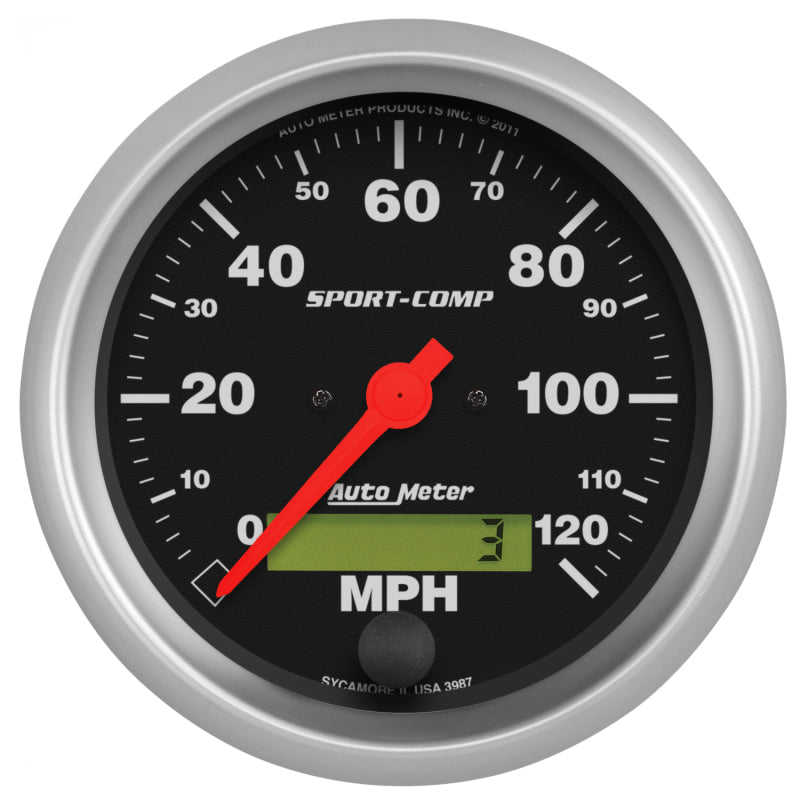 3-3/8in Sport Comp. Elec. 120MPH Speedometer