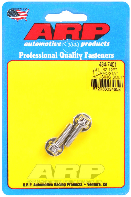 S/S Thermostat Hsg. Bolt Kit - 12pt. LS1/LS2
