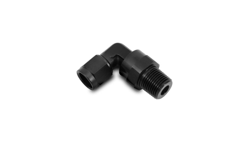 Vibrant -12AN to 3/4in NPT Female Swivel 90 Degree Adapter Fitting