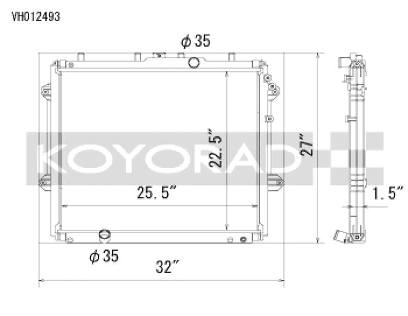 Koyorad 10-20 Toyota 4Runner 4.0L V6 (5th Gen) Aluminum Radiator - Off-Road Use Only