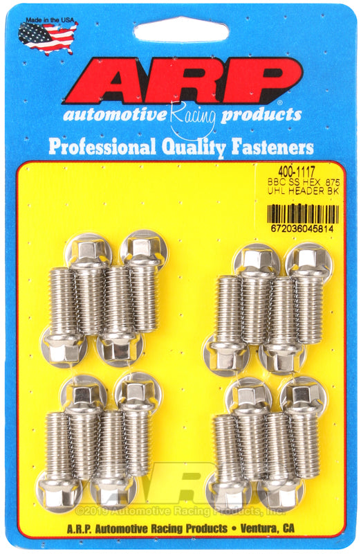 Header Bolt Kit - 6pt. 3/8 x .875 UHL (16)
