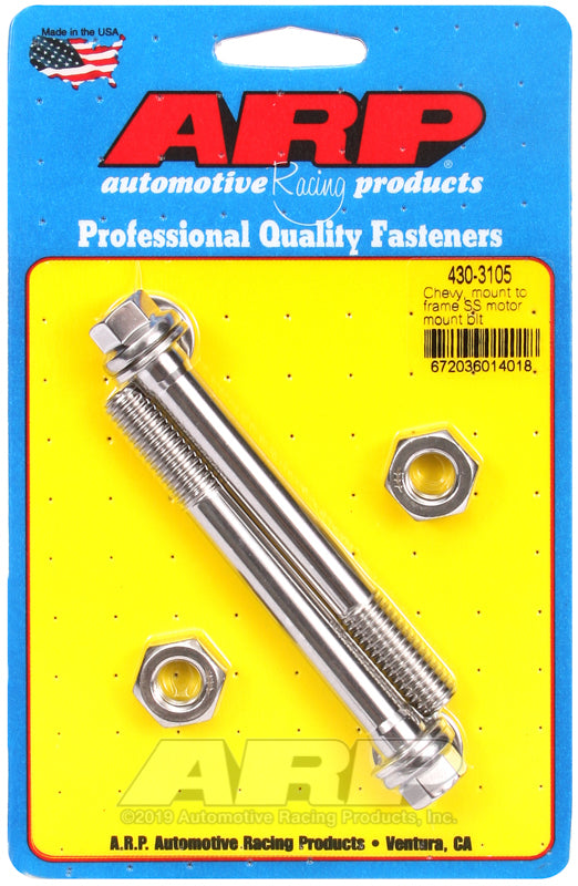 Chevy S/S Motor Mount to Frame Bolt Kit - 6pt.