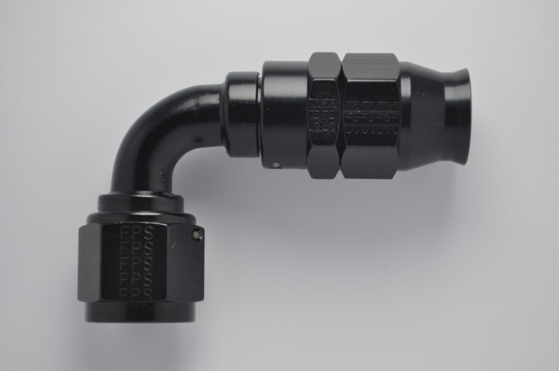 Hose Fitting #8 90 Deg PTFE Black