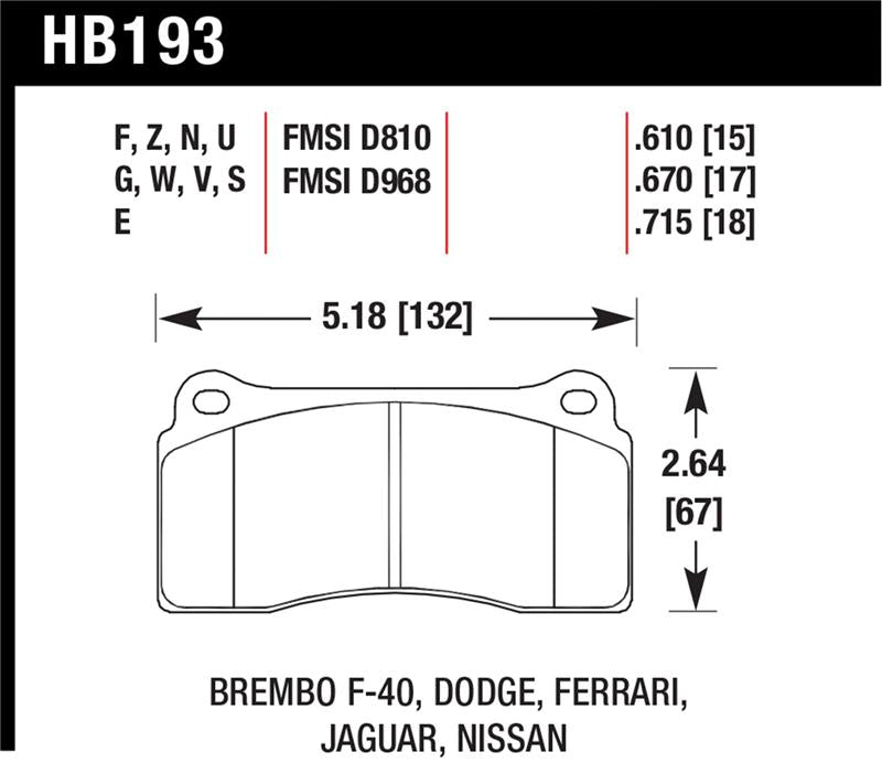 Hawk 09-11 Nissan GT-R Performance Ceramic Street Rear Brake Pads