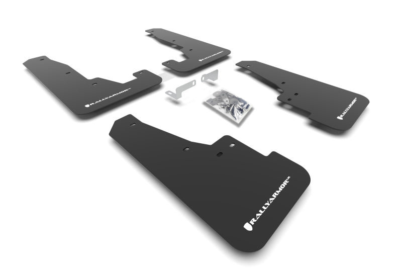 Rally Armor 16-26 Dodge Durango GT/Hellcat/RT/SRT 392/SXT Black UR Mud Flap White Logo