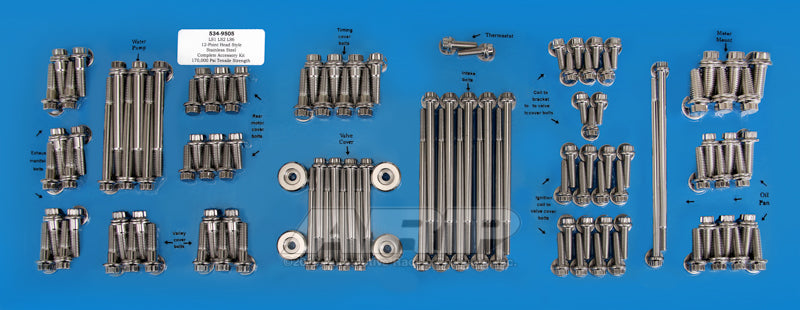 GM LS S/S Complete Eng. Fastener Kit 12pt.